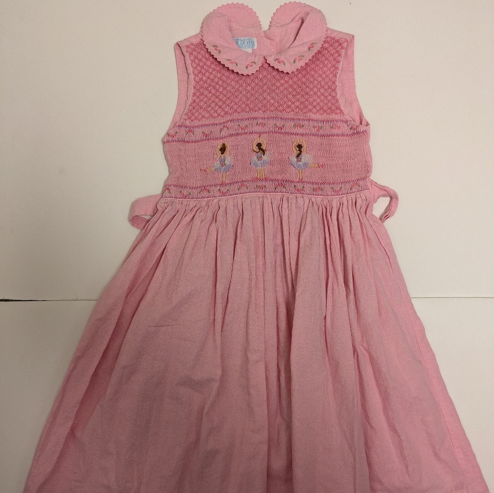 Girls Vive La Fête 100% Pink Dress Size 5